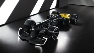 Renault R.S. 2027 Vision - voiture dans un hangar éclairé